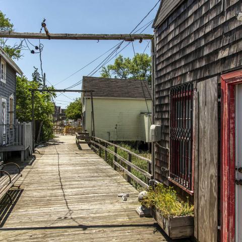 distressed, funky, bohemian, deck, water, beach, dock, colorful, 