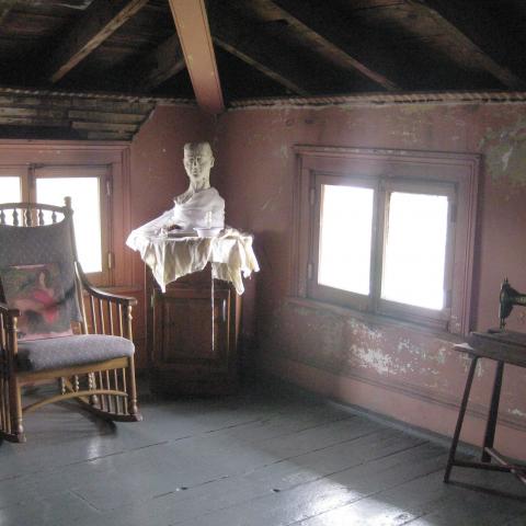 mansion, colorful, distressed, bohemian, funky, empty room, 