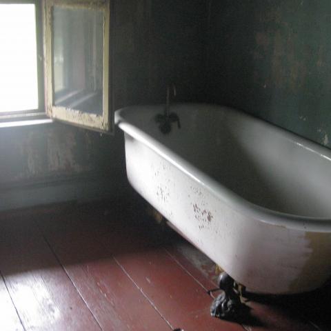 mansion, colorful, distressed, bohemian, funky, empty room, 