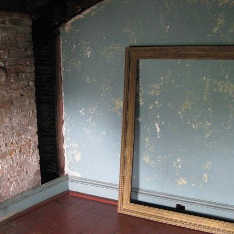 mansion, colorful, distressed, bohemian, funky, empty room, 