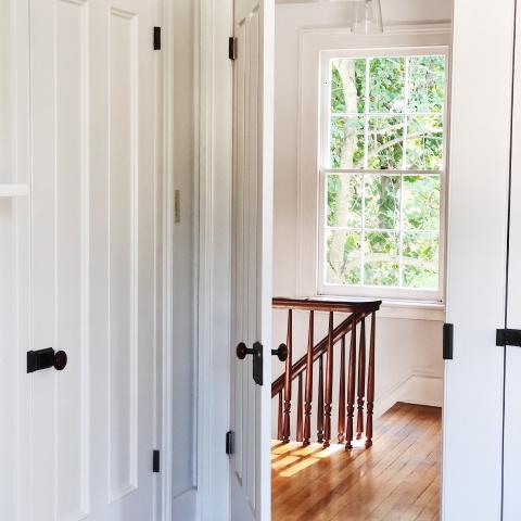 suburban, white, light, airy, traditional, contemporary, porch, 