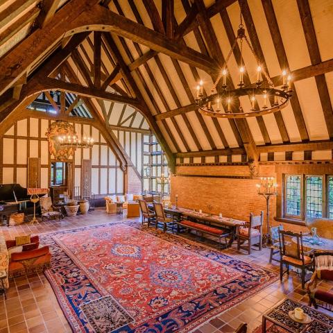 Hamptons, upscale, traditional, pool, garden, staircase, 