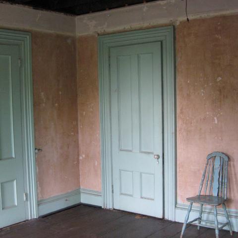 mansion, colorful, distressed, bohemian, funky, empty room, 