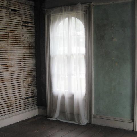 mansion, colorful, distressed, bohemian, funky, empty room, 