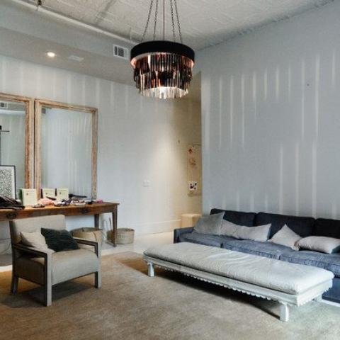 loft, apartment, modern, contemporary, bohemian, bathroom, bedroom, 