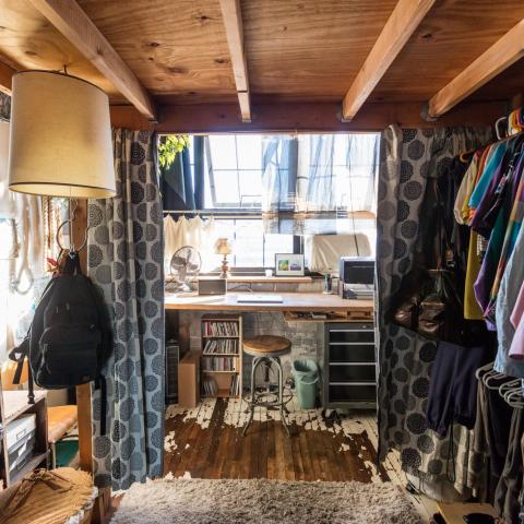 bohemian, funky, eclectic, rooftop, 