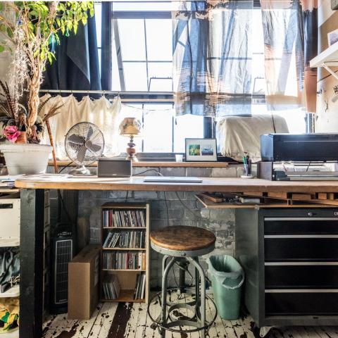 bohemian, funky, eclectic, rooftop, 