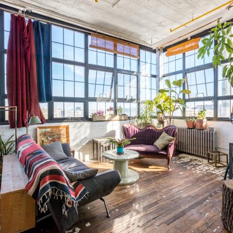 bohemian, funky, eclectic, rooftop, 