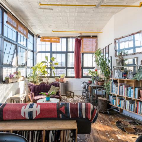 bohemian, funky, eclectic, rooftop, 