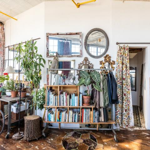 bohemian, funky, eclectic, rooftop, 