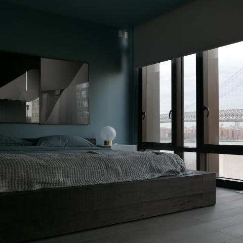 apartment, modern, terrace, city view, 