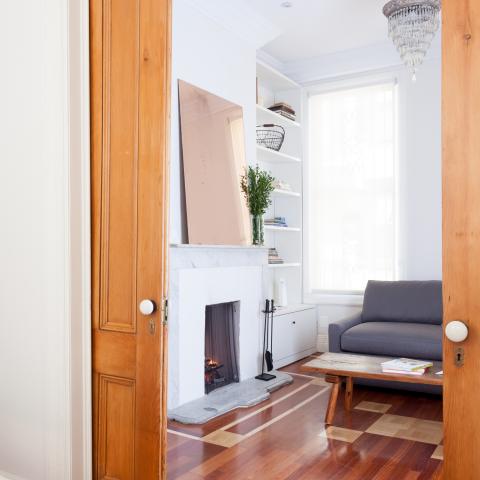 townhouse, traditional, light, airy, fireplace, garden, 