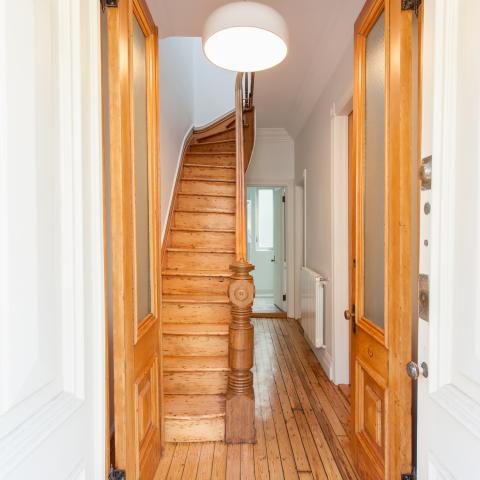 townhouse, traditional, light, airy, fireplace, garden, 