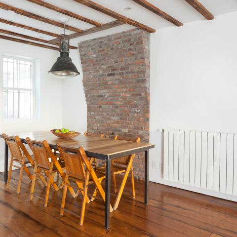 townhouse, traditional, light, airy, fireplace, garden, 