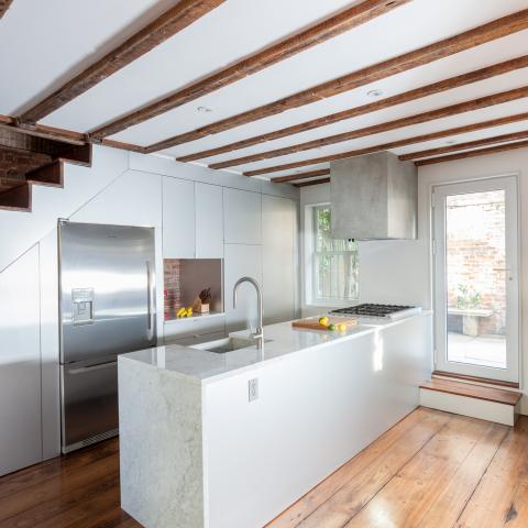 townhouse, traditional, light, airy, fireplace, garden, 