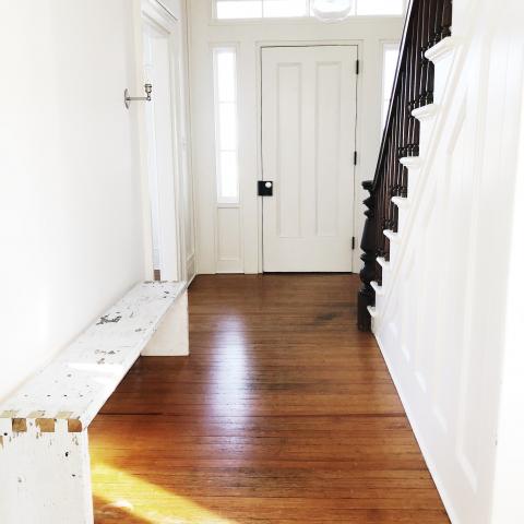 suburban, white, light, airy, traditional, contemporary, porch, 