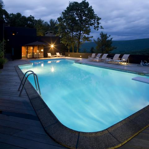 modern, contemporary, pool, bar, patio, wooded, fireplace, pool table, deck, 