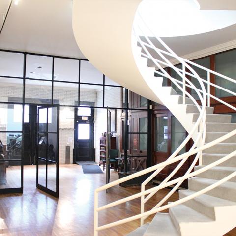 modern, white, glass, staircase, office, school, conference, kitchen, 