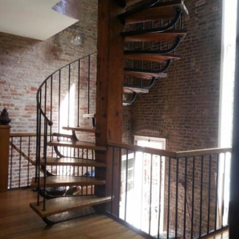 townhouse, loft, kitchen, fireplace, garden, staircase, 