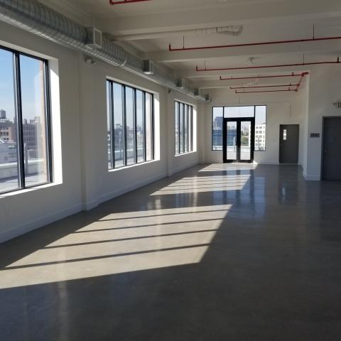 terrace, city view, rooftop, view, empty room, 