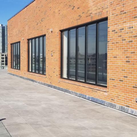 terrace, city view, rooftop, view, empty room, 