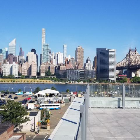 terrace, city view, rooftop, view, empty room, 