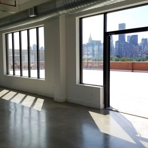 terrace, city view, rooftop, view, empty room, 