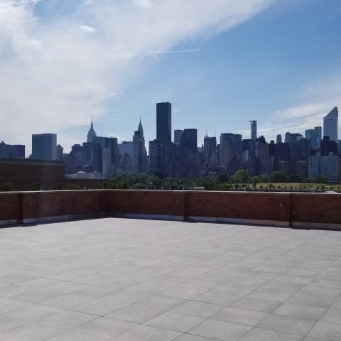 terrace, city view, rooftop, view, empty room, 