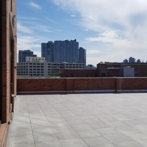 terrace, city view, rooftop, view, empty room, 