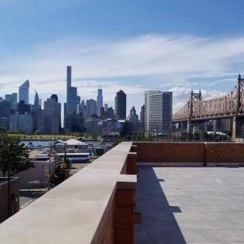 terrace, city view, rooftop, view, empty room, 