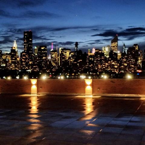 terrace, city view, rooftop, view, empty room, 