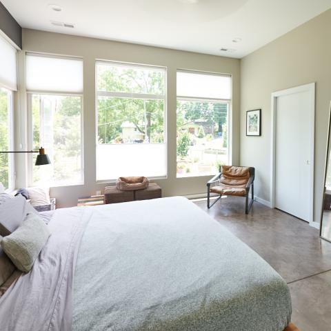 modern, contemporary, Asheville, fireplace, kitchen, 