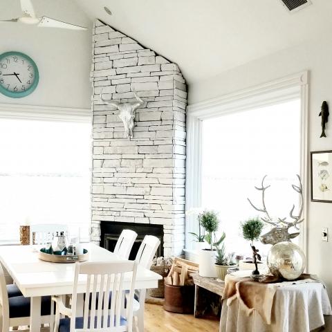 Hamptons, beach, water, deck, white, light, 