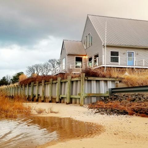 Hamptons, beach, water, deck, white, light, 