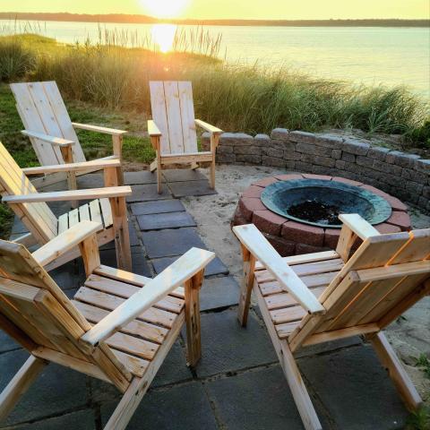 Hamptons, beach, water, deck, white, light, 