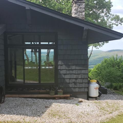 rural, contemporary, kitchen, bathroom, deck, view, 