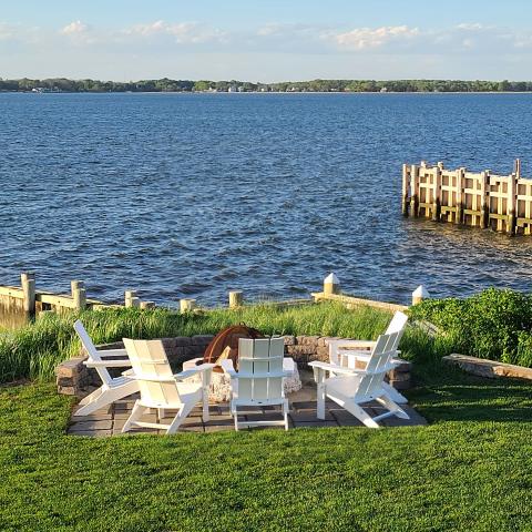 Hamptons, beach, water, white, light, deck, 