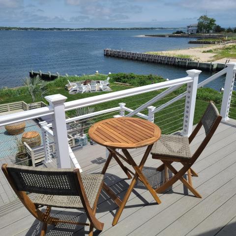 Hamptons, beach, water, white, light, deck, 