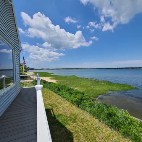 Hamptons, beach, water, white, light, deck, 