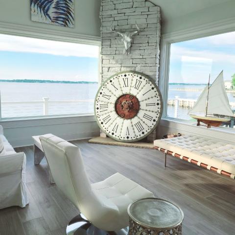 Hamptons, beach, water, white, light, deck, 