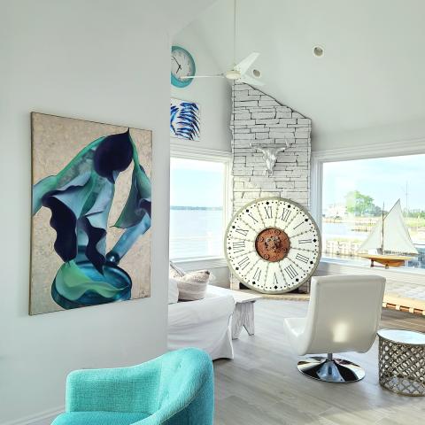 Hamptons, beach, water, white, light, deck, 