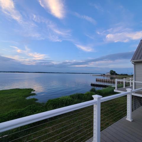 Hamptons, beach, water, white, light, deck, 