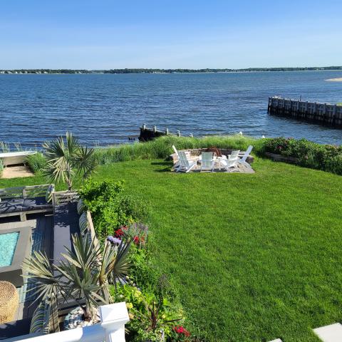Hamptons, beach, water, white, light, deck, 