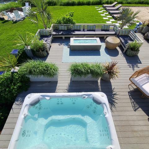 Hamptons, beach, water, white, light, deck, 