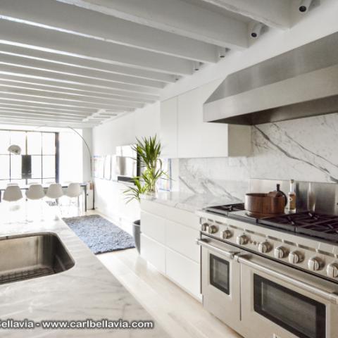 brownstone, bathroom, staircase, fireplace, contemporary, 