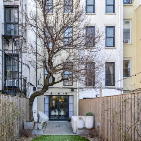 brownstone, bathroom, staircase, fireplace, contemporary, 