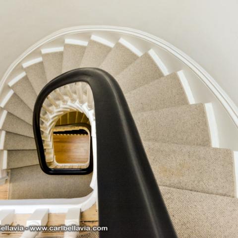 brownstone, bathroom, staircase, fireplace, contemporary, 