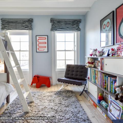 brownstone, bathroom, staircase, fireplace, contemporary, 