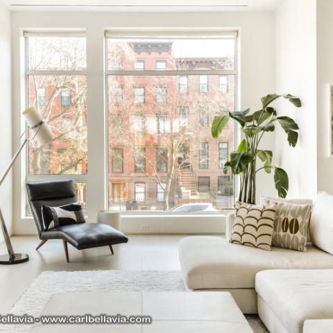 townhouse, contemporary, modern, light, white, glass, bathroom, kitchen, 