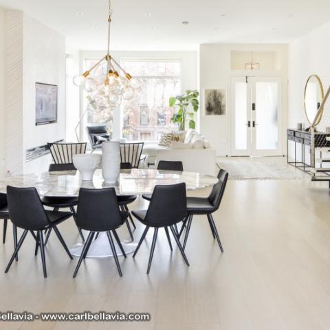 townhouse, contemporary, modern, light, white, glass, bathroom, kitchen, 